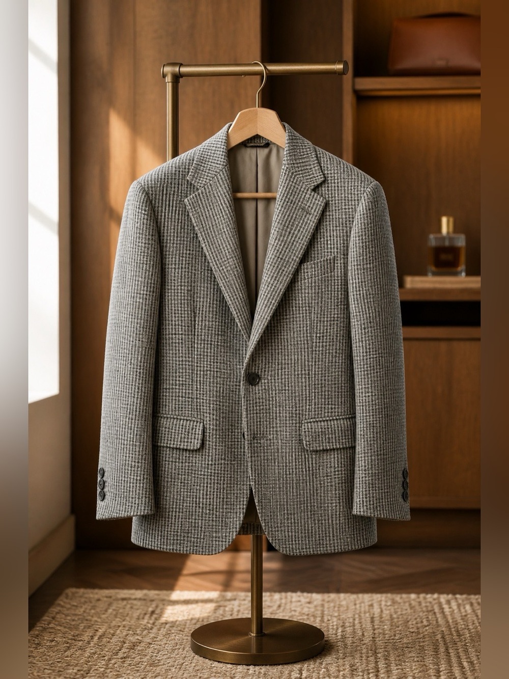 Vintage Classic Green-Gray Men's Blazer 42R by Torriani
